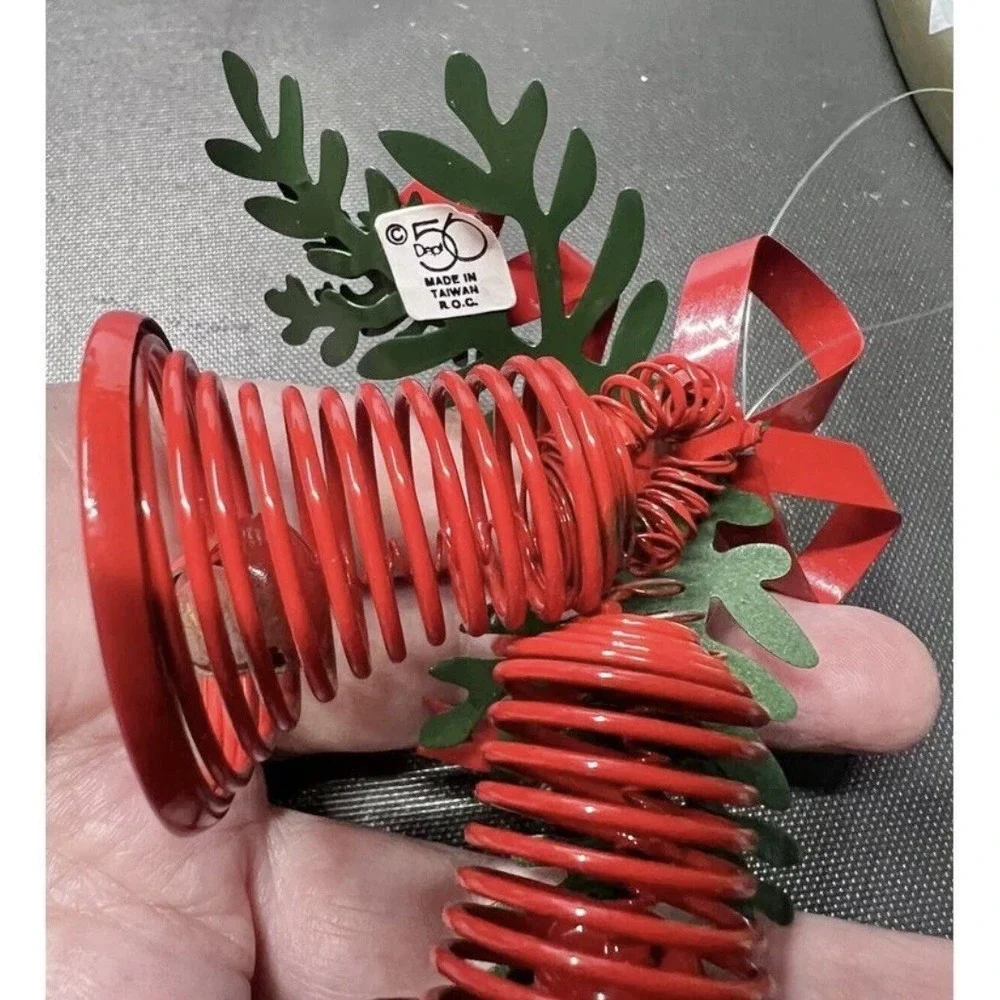 Vintage Metal Jingle Bell Christmas Ornaments Lot Dept 56 Midwest‎ Applause